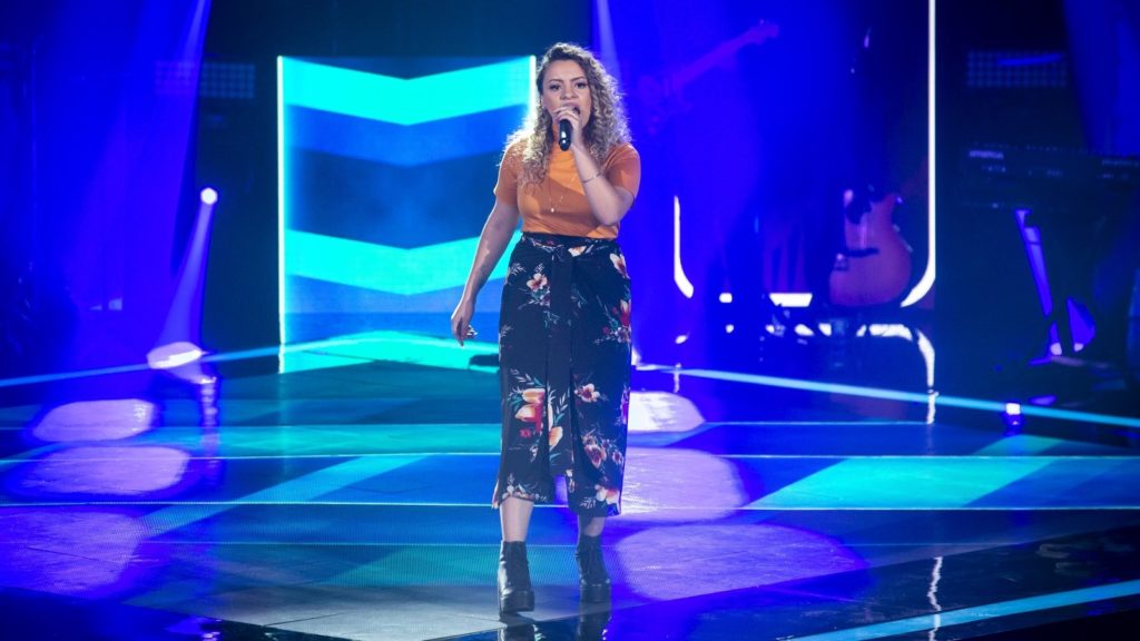 Steici Lauser no palco do programa