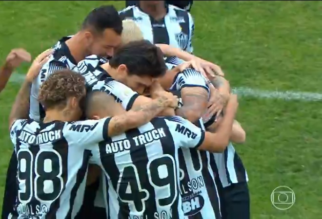 Atlético-MG comemora gol