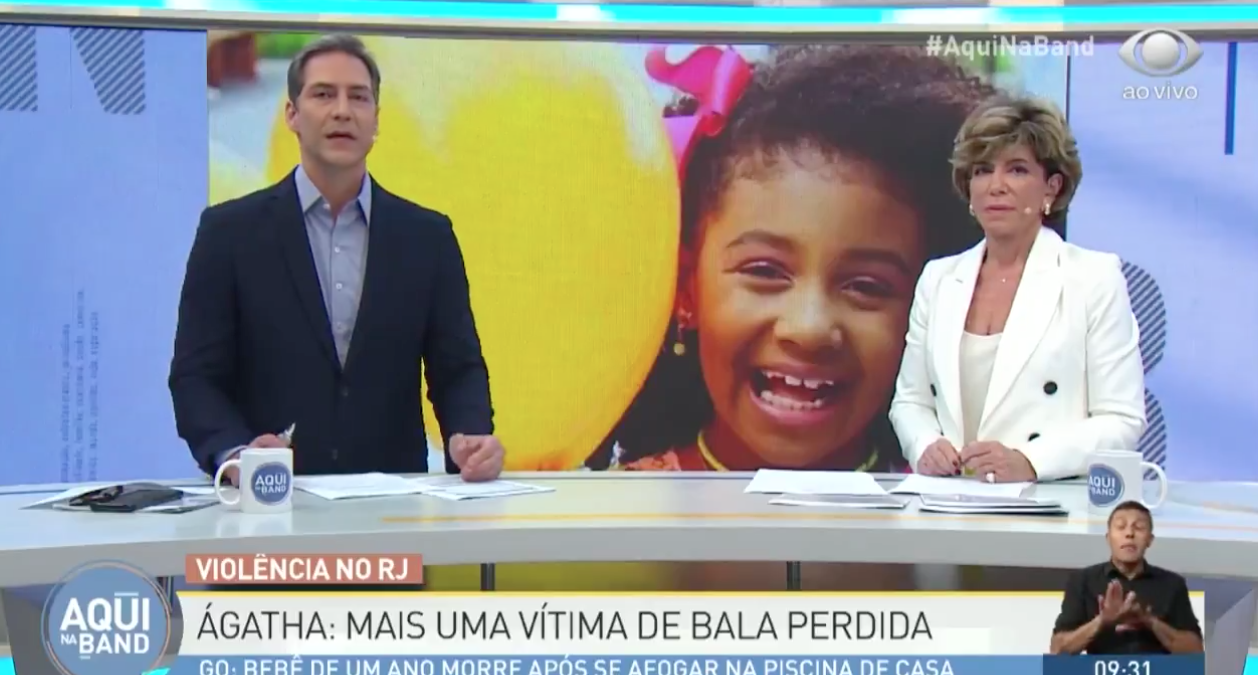 Luís Ernesto Lacombe e Silvia Poppovic: apresentadores do Aqui na Band discutem no ar (Reprodução/Band)