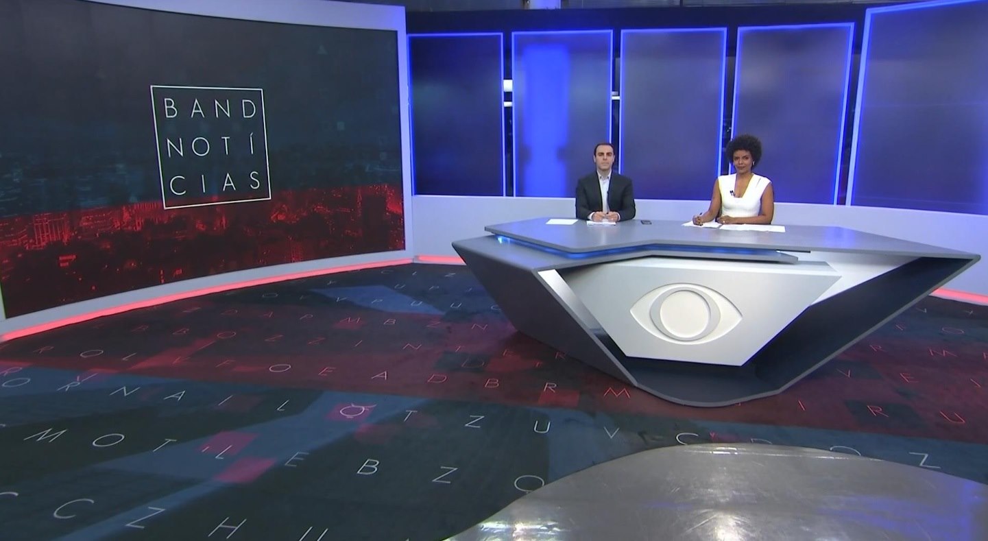 Rafael Colombo e Cynthia Martins no Band Notícias