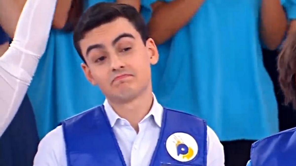 Dudu Camargo virou piada no Passa ou Repassa (Reprodução: SBT)