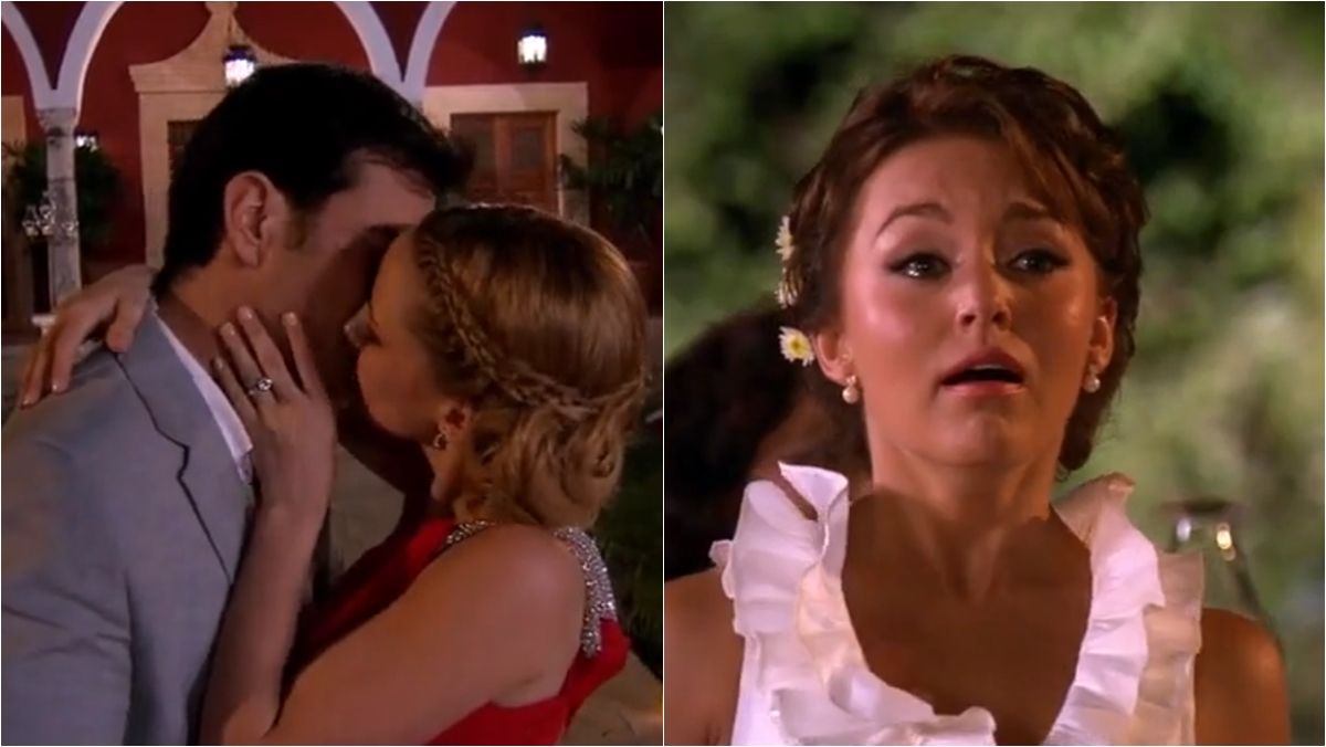 Elisa abandona festa ao ver Damião beijando Florência (Reprodução: SBT)