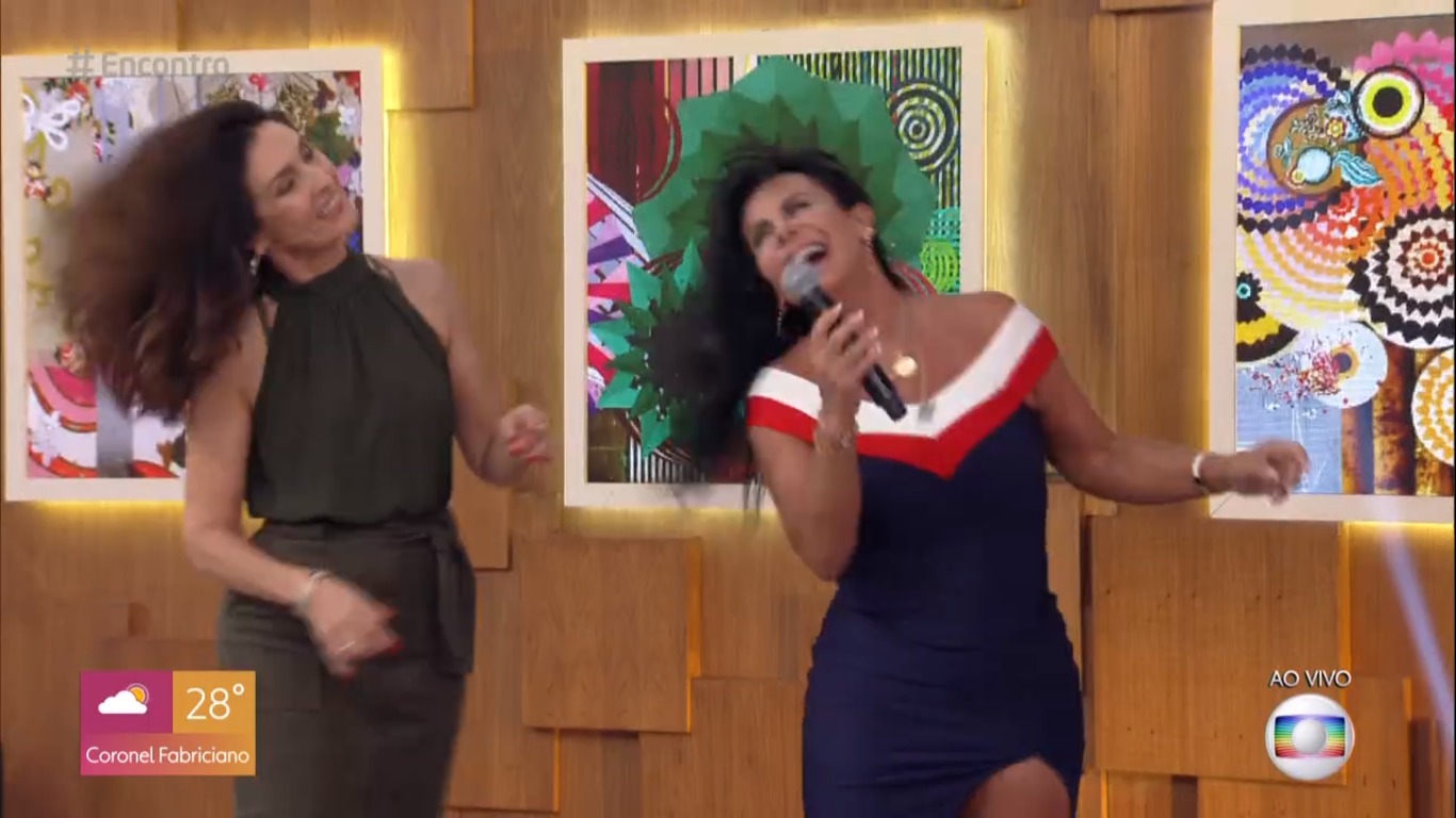 Fátima Bernardes e Gretchen no Encontro