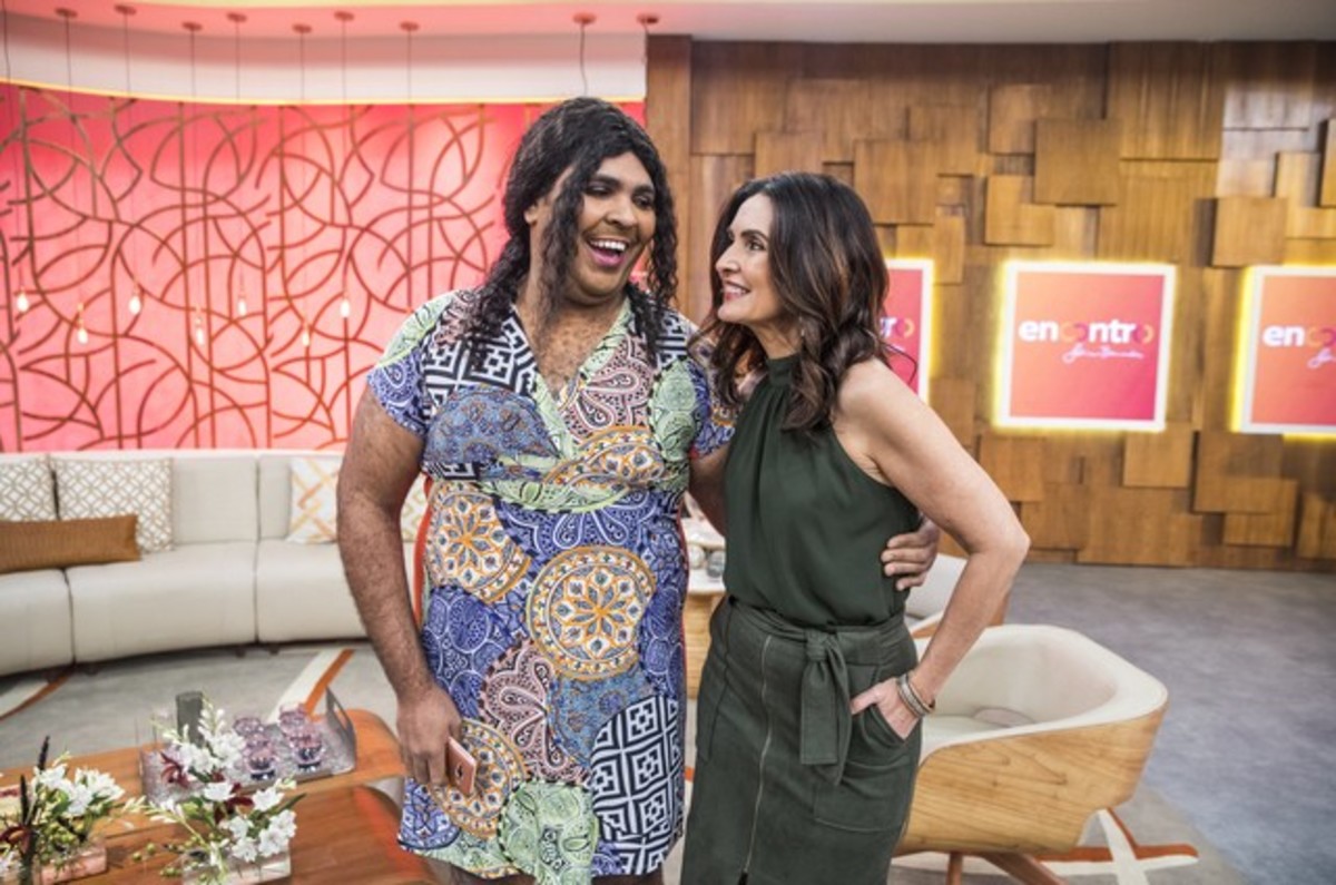 Fátima Bernardes e Paulo Vieira no Encontro