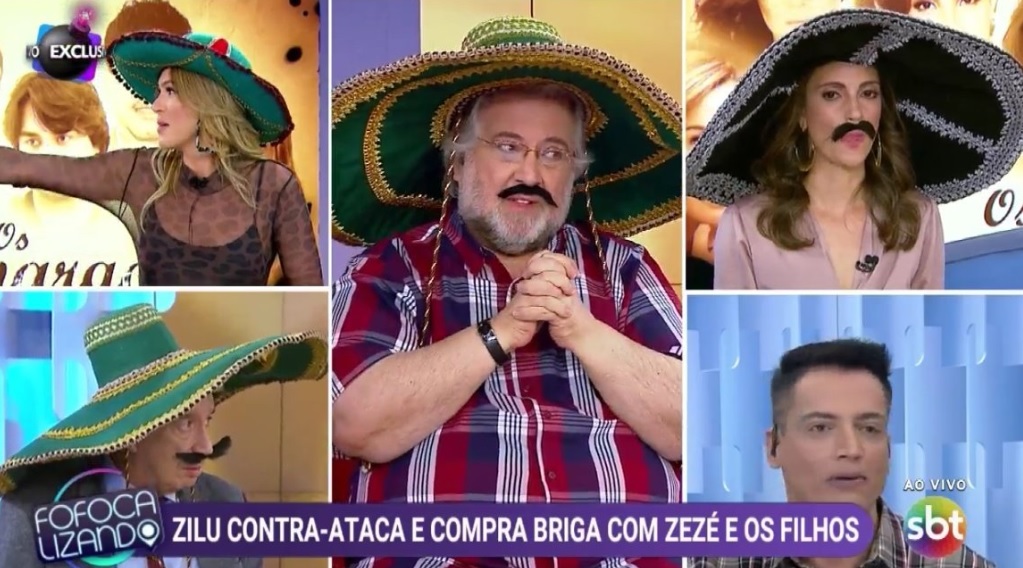 Leão Lobo e os outros apresentadores do Fofocalizando