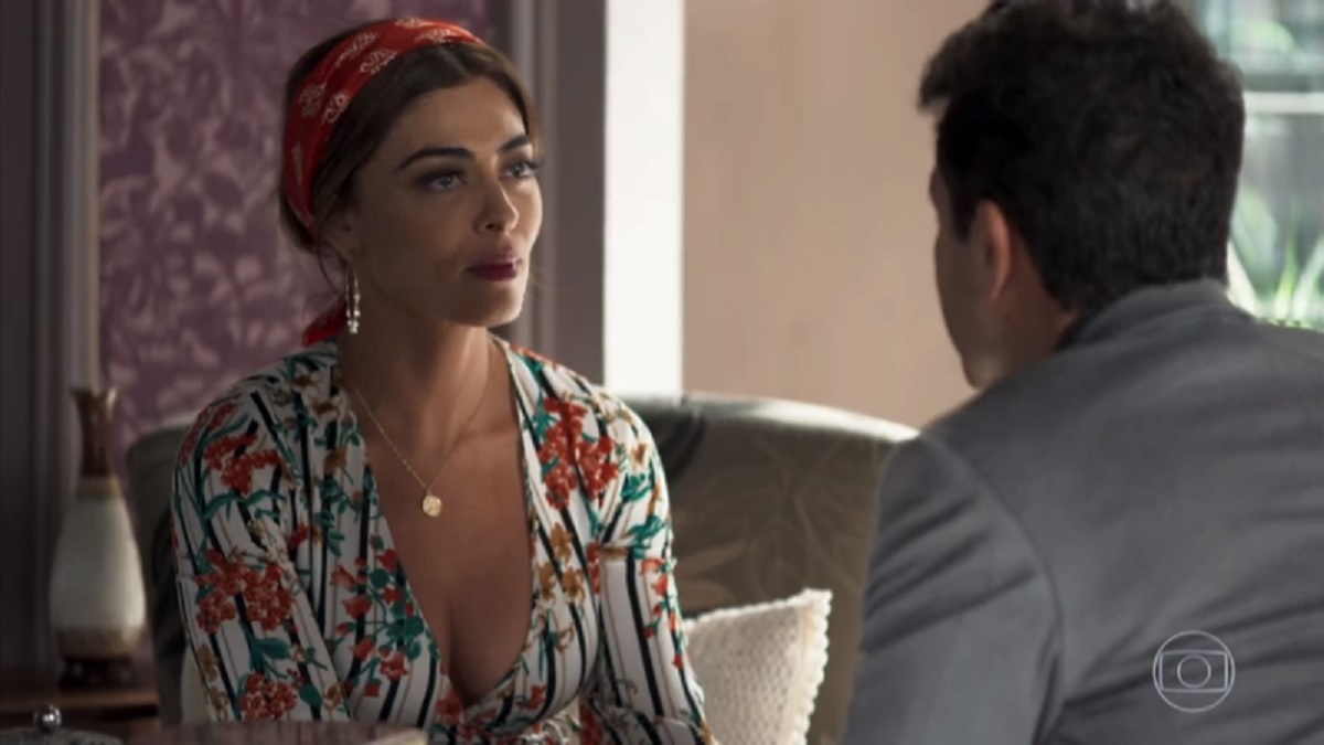 Maria da Paz (Juliana Paes) e Márcio (Anderson Di RIzzi), de A Dona do Pedaço
