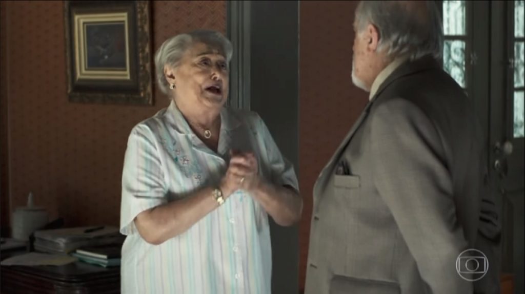 Marlene (Suely Franco) e Antero (Ary Fontoura), de A Dona do Pedaço