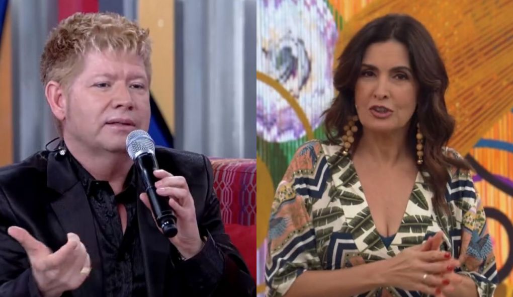 Roberto Leal e Fátima Bernardes no Encontro