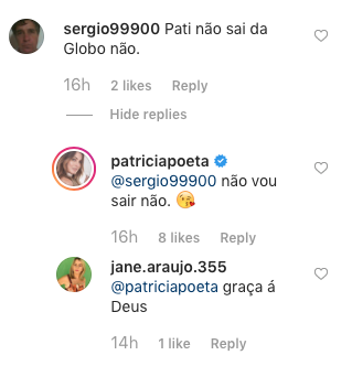 Patrícia Poeta nega ida para a Record TV (Reprodução)