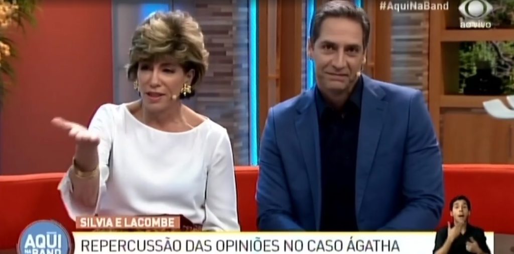Silvia Poppovic e Luís Ernesto Lacombe no Aqui na Band