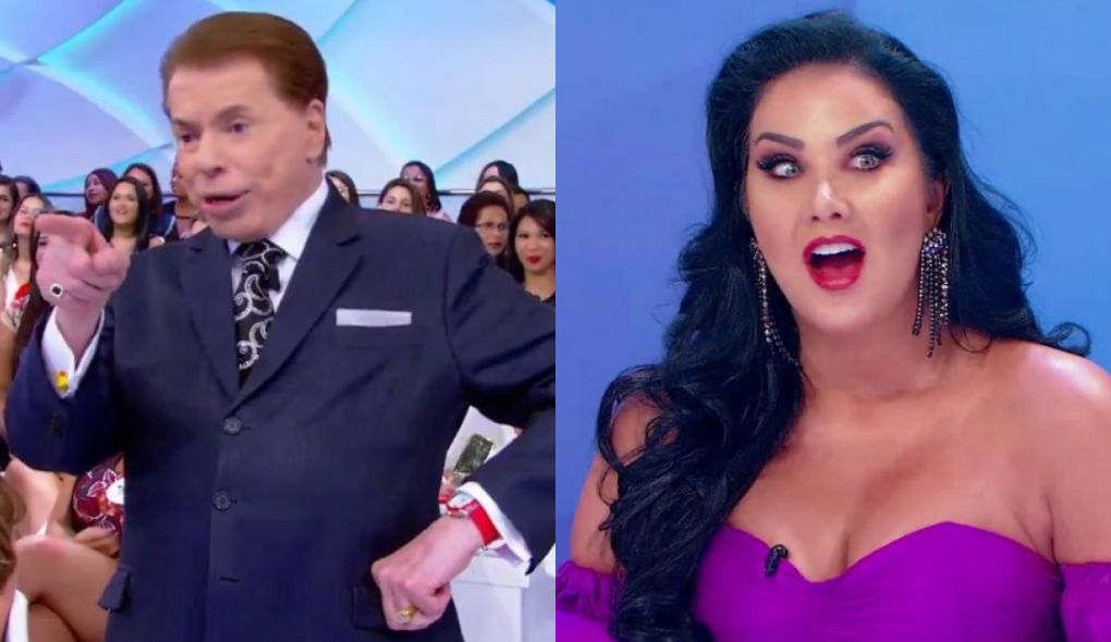 Silvio Santos e Helen Ganzarolli