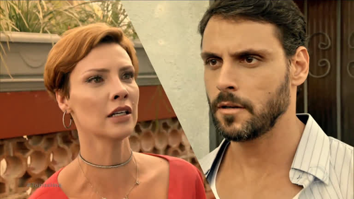 Sophia (Camila Rodrigues) e Antônio (Felipe Cunha) em Topíssima