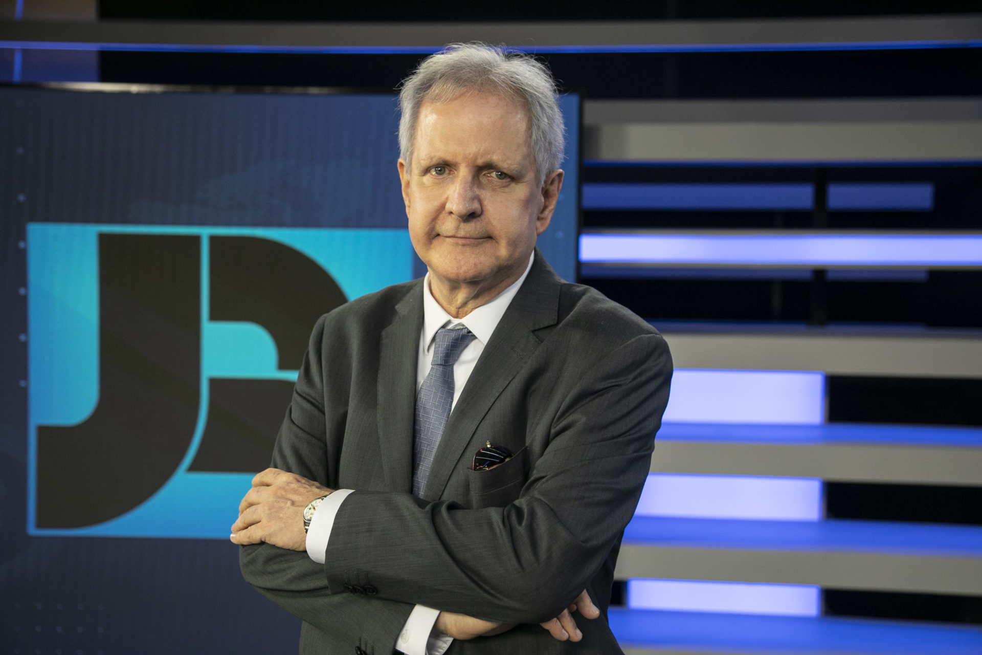 Augusto Nunes no Jornal da Record (Edu Moraes / Record TV)