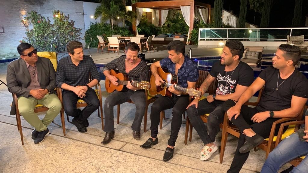 Celso e Eduardo Costa no Domingo Legal.