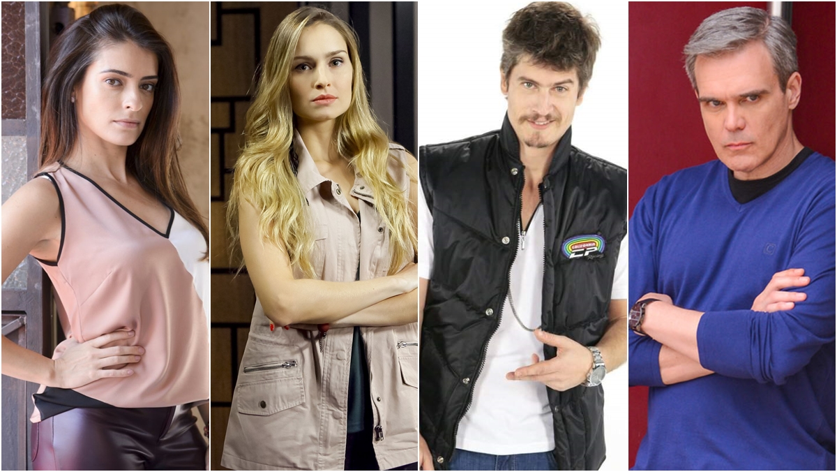 Débora, Nadine, Waldisney e Pendleton são suspeitos de roubar as jóias da mãe de Luísa em As Aventuras de Poliana (Divulgação: SBT)