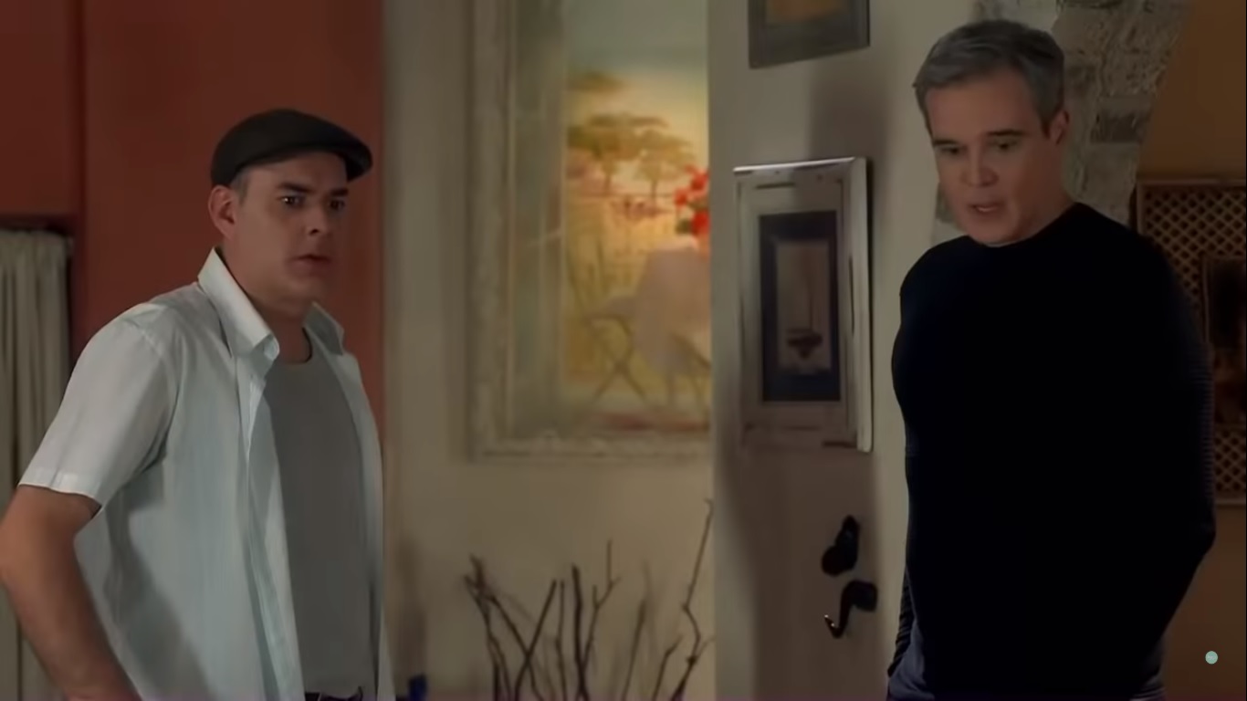 Durval (Marat Descartes) e Pendlenton (Dalton Vigh) em As Aventuras de Poliana