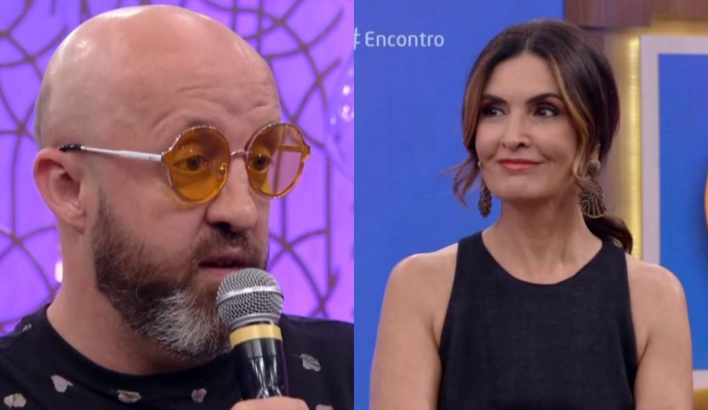 Fabrício Carpinejar e Fátima Bernardes no Encontro