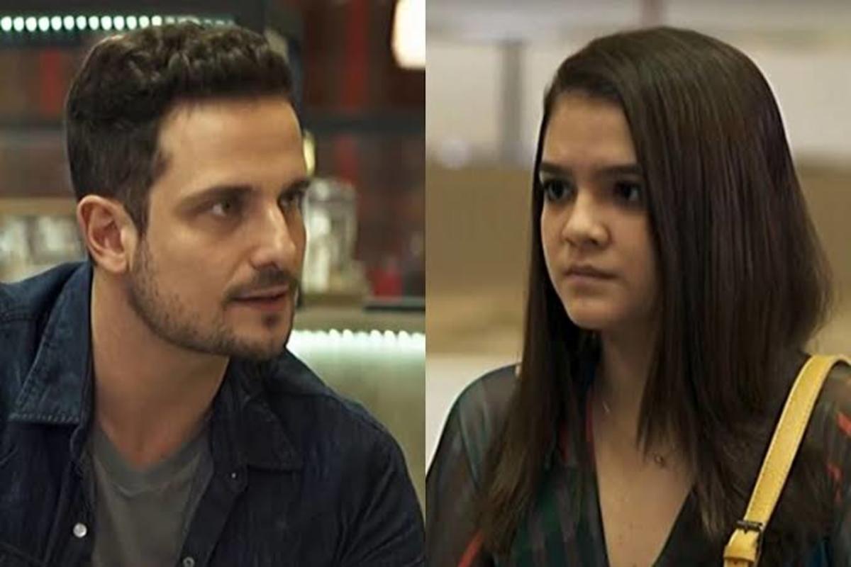Lauro (Ricardo Monastero) e Cassia (Mel Maia) de A Dona do Pedaço