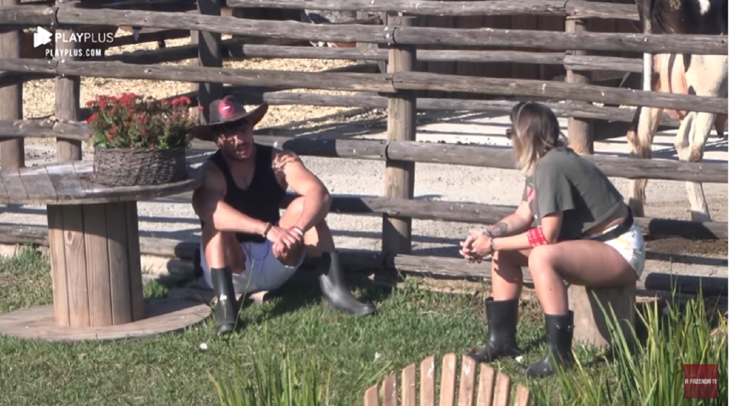 Lucas e Tati em A Fazenda 11