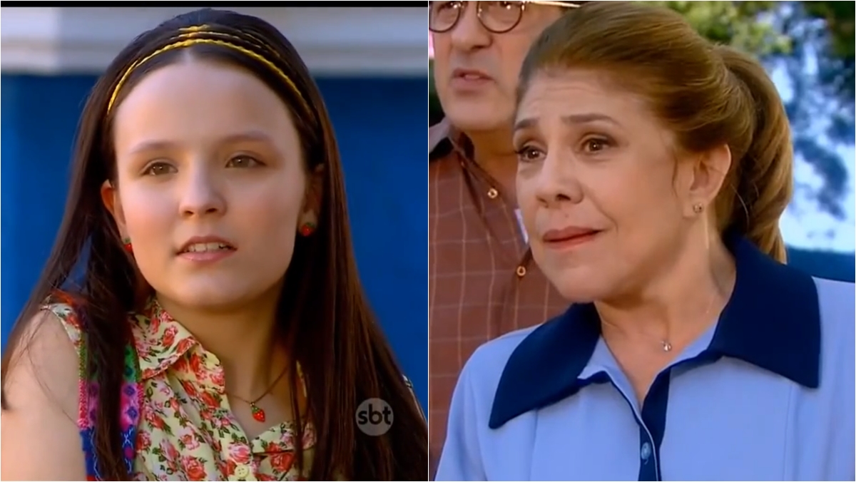 Manuela vê Marina mas a mulher finge ser outra pessoa (Reprodução: SBT)