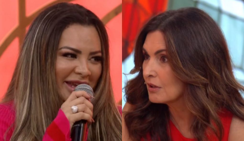 Márcia Fellipe e Fátima Bernardes no Encontro