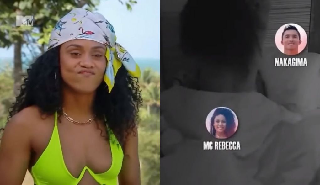 MC Rebecca e o surfista Flávio Nakagima no De Férias com o Ex