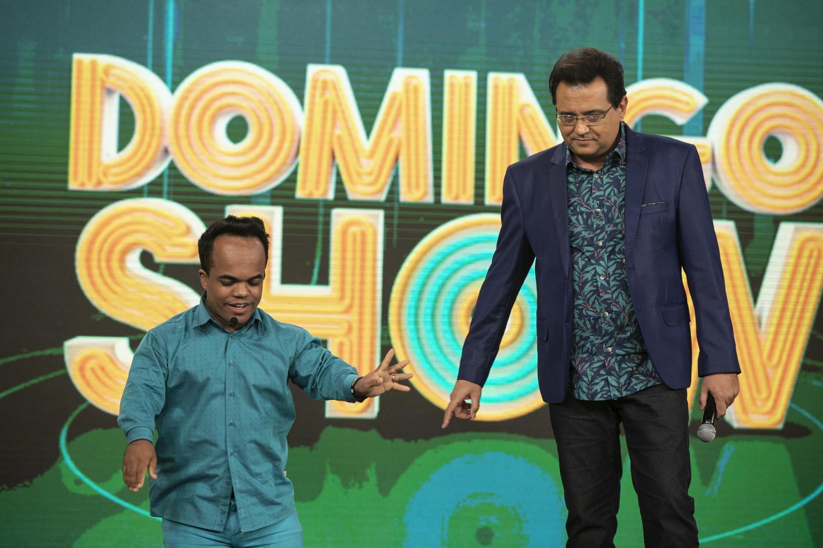Marquinhos e Geraldo Luís no Domingo Show.