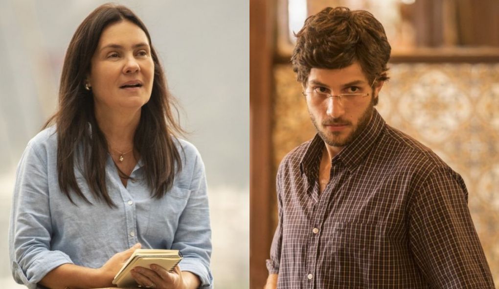 Thelma (Adriana Esteves) e Danilo (Chay Suede) de Amor de Mãe