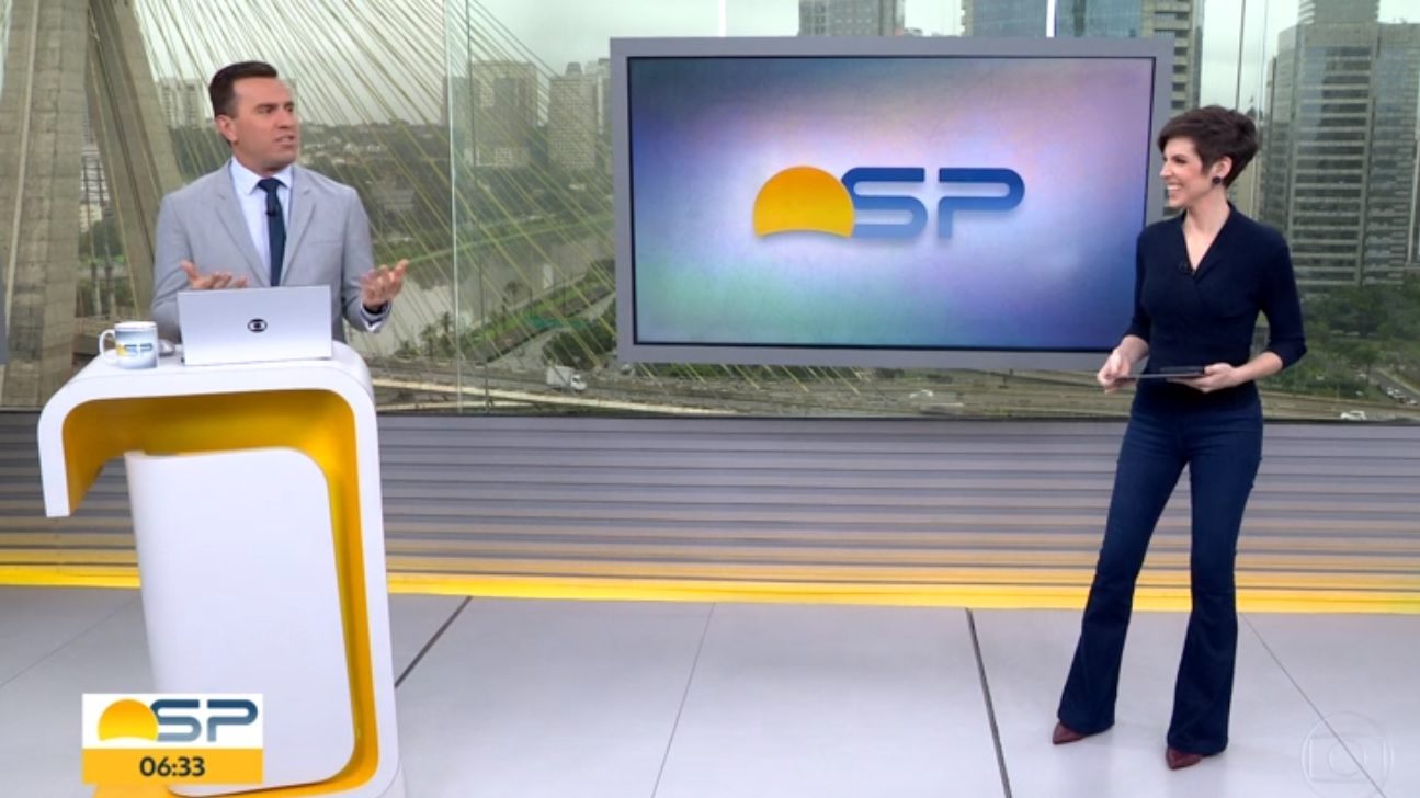 Rodrigo Bocardi e Gloria Vanique no Bom Dia São Paulo