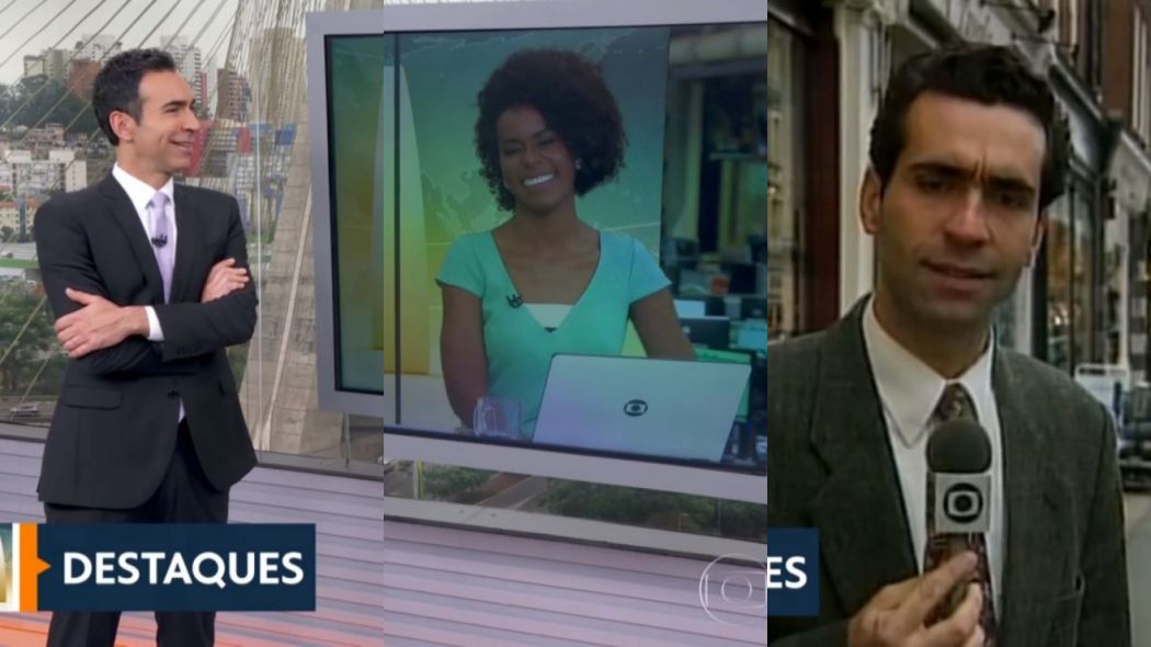 César Tralli e Maju Coutinho no SP1