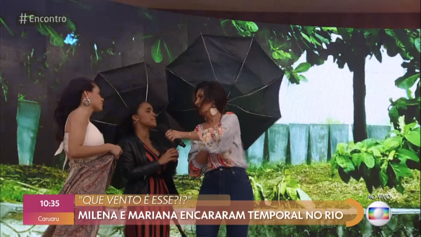 Fátima Bernardes e entrevistadas no Encontro