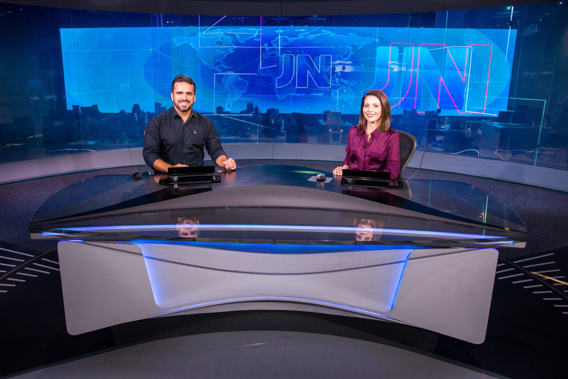 Filipe Toledo e Luzimar Collares no Jornal Nacional