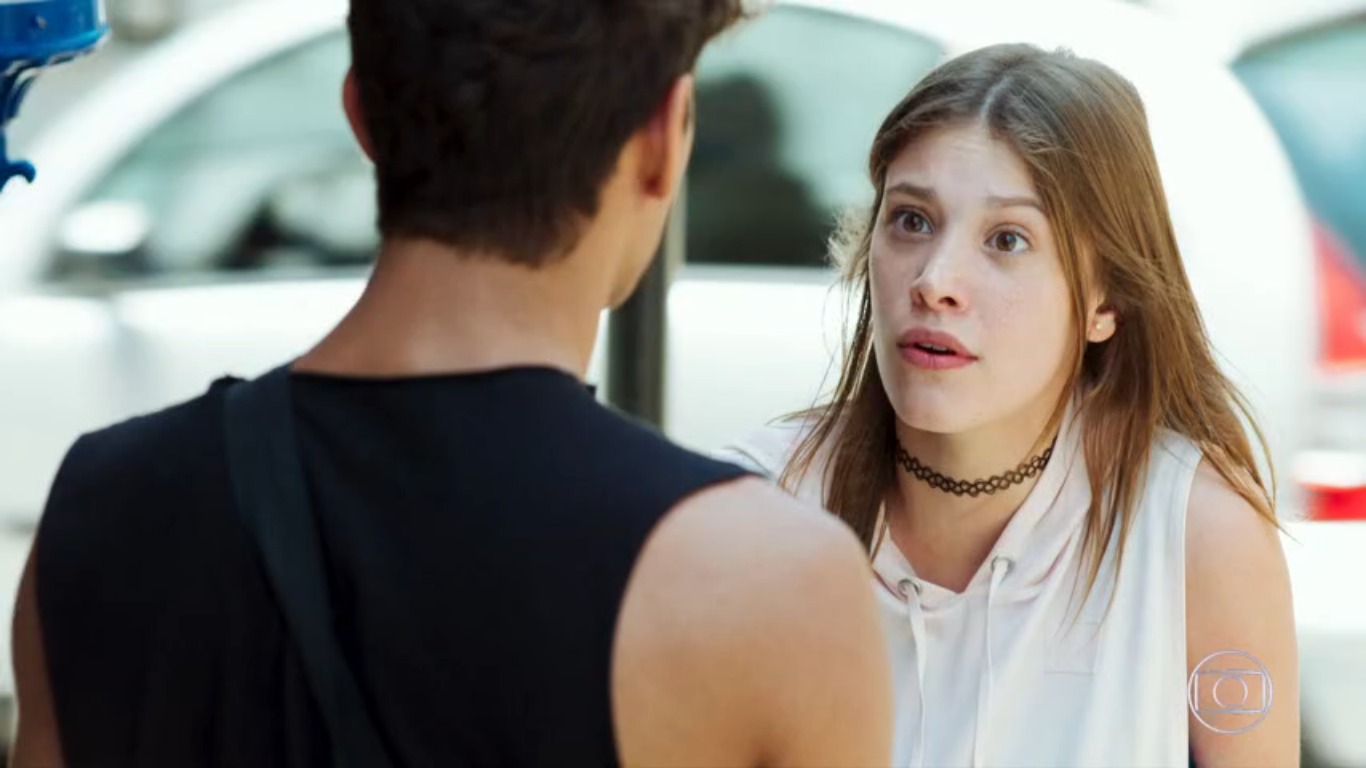 Gabriel Santana e Caroline Dallarosa como Cleber e Anjinha em Malhação: Toda Forma de Amar (Reprodução / GloboPlay)