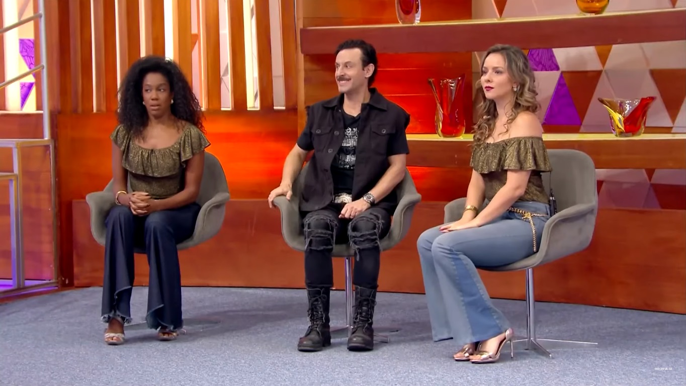 Gleyce (Maria Gal), Lindomar (Ivan Parente) e Arlete (Letícia Tomazella) em As Aventuras de Poliana
