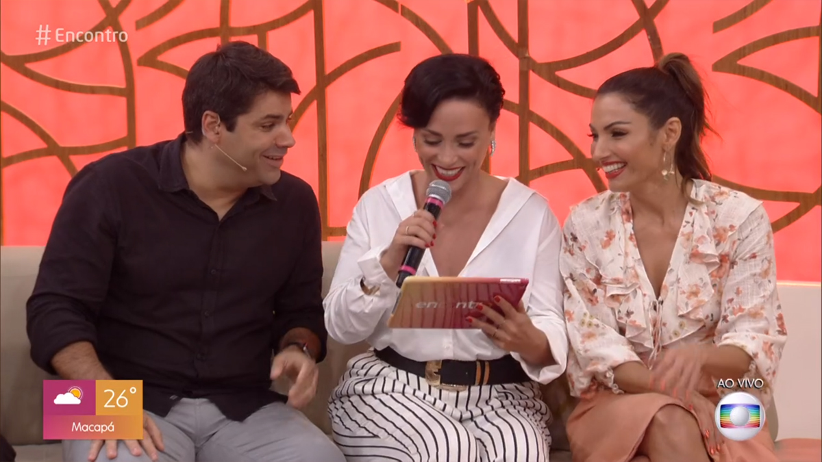 Lair Rennó, Suzana Pires e Patrícia Poeta no Encontro