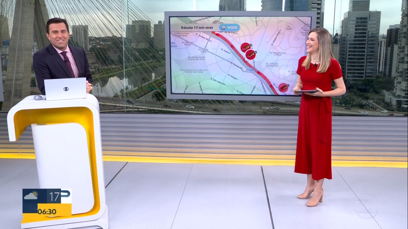 Rodrigo Bocardi e Natália Ariede no BDSP