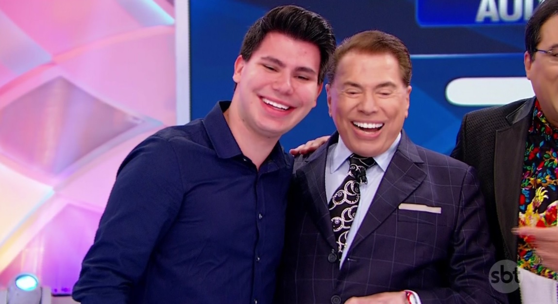 Silvio Santos e João Pedro, filho de Geraldo Luís
