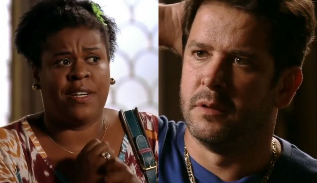 Zezé (Cacau Protásio) e Tufão (Murilo Benício) de Avenida Brasil