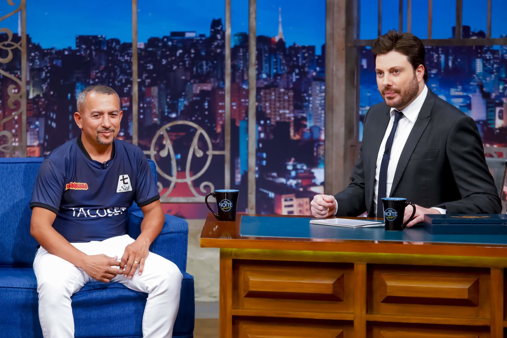 Danilo Gentili recebe Baianinho de Mauá no The Noite (Gabriel Cardoso / SBT)