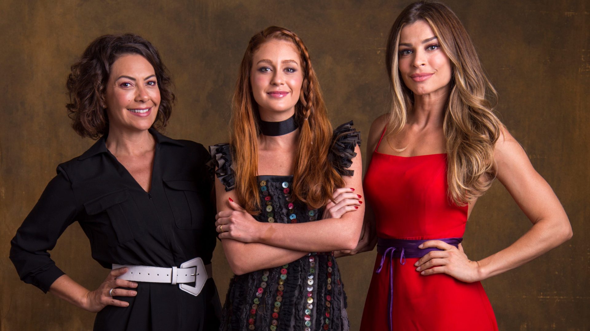 Nana (Fabiula Nascimento), Eliza (Marina Ruy Barbosa) e Paloma (Grazi Massafera) em Bom Sucesso