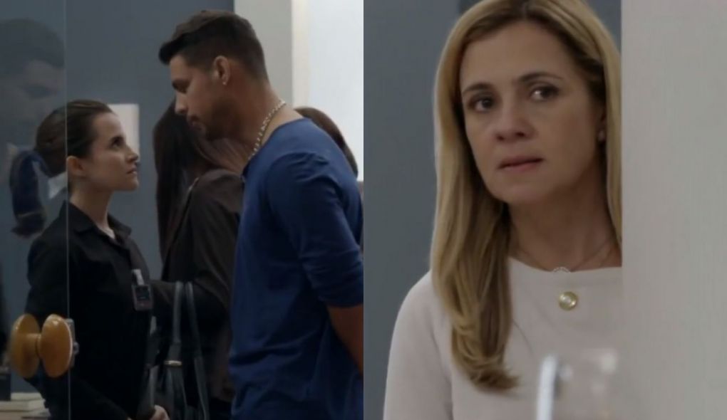 Betânia (Bianca Comparato), Jorginho (Cauã Reymond) e Carminha (Adriana Esteves) de Avenida Brasil