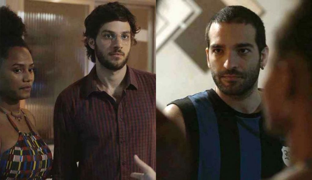 Camila (Jéssica Ellen), Danilo (Chay Suede) e Sandro (Humberto Carrão) de Amor de Mãe