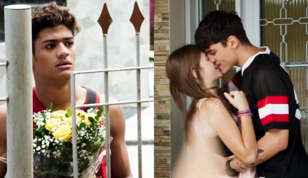 Cléber (Gabriel Santana), Anjinha (Caroline Dallarosa) e Tatoo (Caian Zattar) de Malhação – Toda Forma de Amar