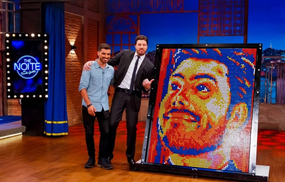Danilo Gentili e Renan Cerpe no The Noite