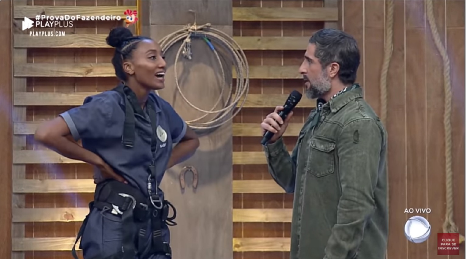 Sabrina de Paiva e Marcos Mion em A Fazenda 11