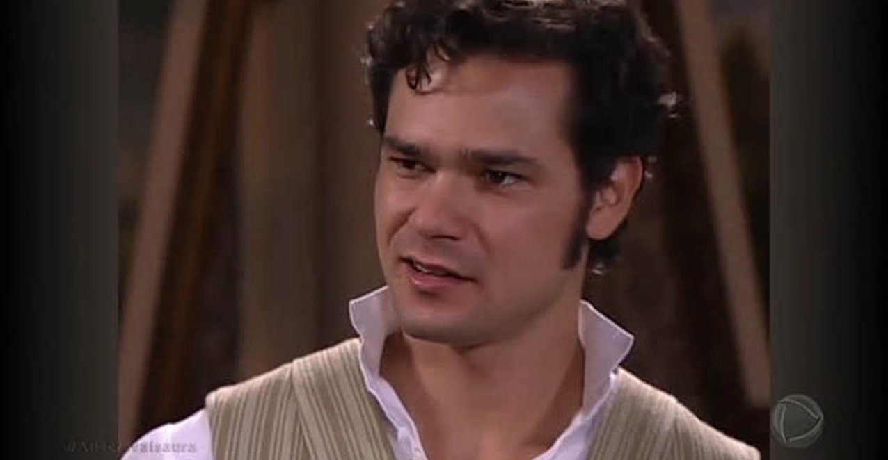Henrique (Gabriel Gracindo) em A Escrava Isaura (Reprodução/Record)