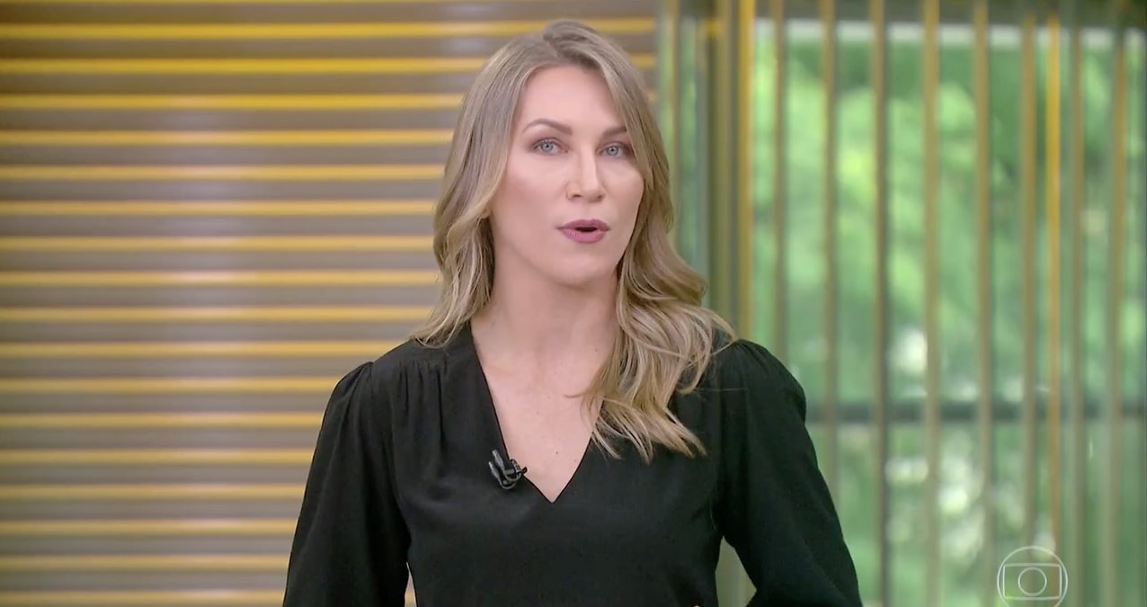 Anne Lottermann no Jornal Hoje: além do Jornal Nacional, Anne apresentará outros jornais nesta semana de ano novo (Reprodução/Globo)
