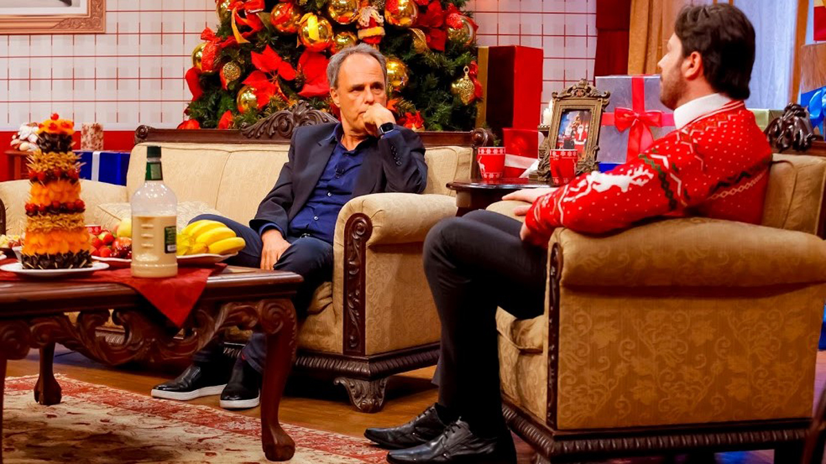 Willem Van Weerelt e Danilo Gentili no The Noite