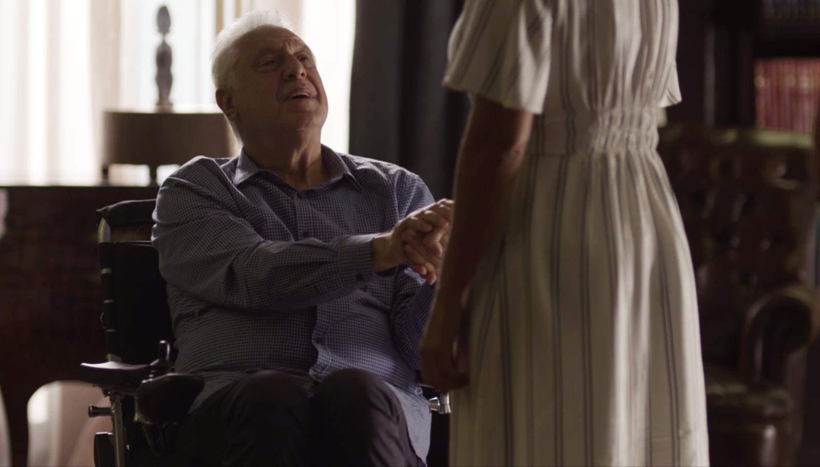 Alberto (Antonio Fagundes) e Nana (Fabiula Nascimento) em Bom Sucesso