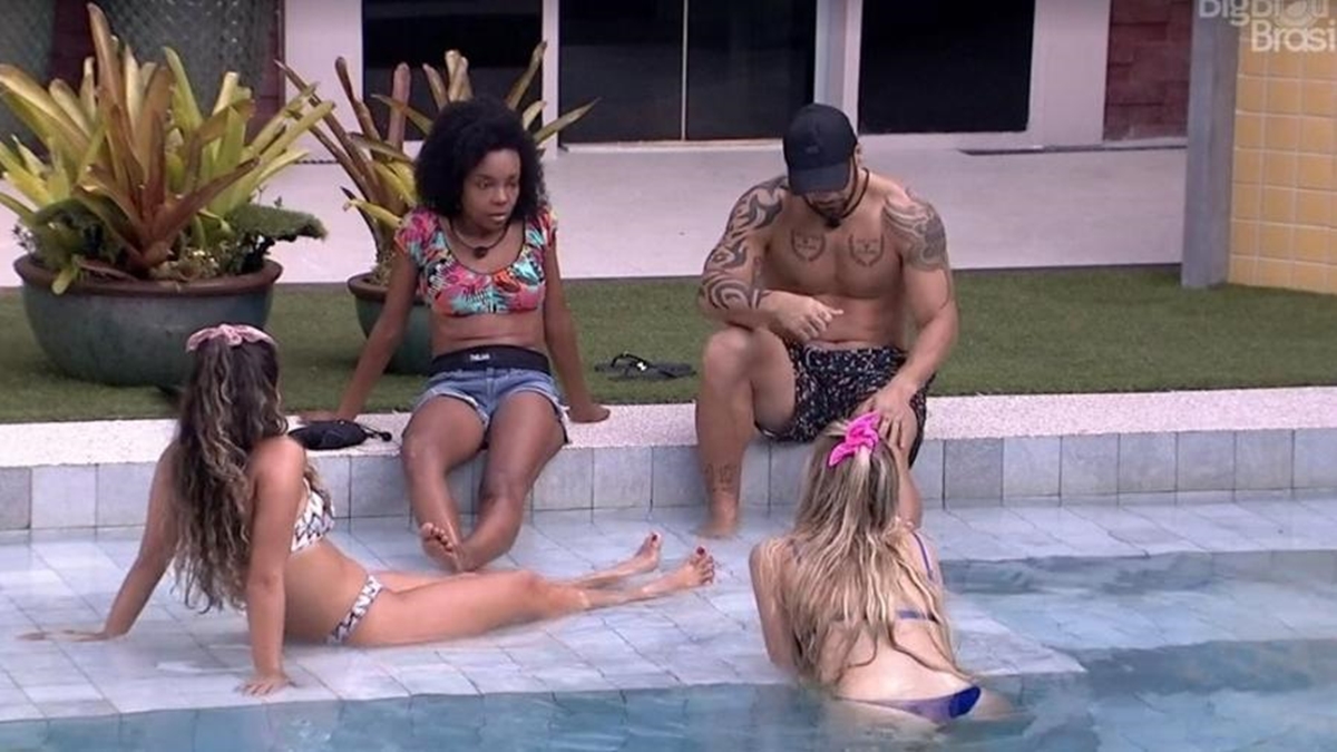 Thelma, Marcela, Gizelly e Hadson BBB20 (Foto: Reprodução/Globo)